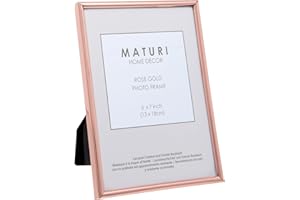 Maturi Ramka na zdjęcia w kolorze różowego złota - cienka krawędź, 5 x 7 cali (13 x 18 cm)