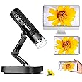 KASTWAVE WiFi Digital Microscope 50X-1000X 1080P HD Portable Handheld With Adjustable Stand, USB, 8 LED, Pocket for iPhone iPad PC Adults Kids