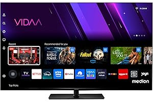 MEDION TV 43 Pouces 4K (107 cm) Television (Smart TV 4K, Dolby Vision HDR, VIDAA Store, Prime Video, Disney+, DAZN, Paramount+, HbbTV, PVR, Bluetooth, MD 843300)