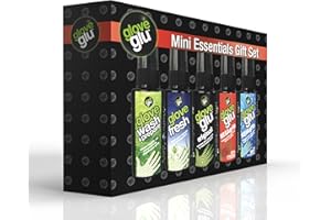 GLOVE GLU gloveglu Mini Essentials Goalkeeper Glove Care Gift Set, includes Original, MEGAgrip, Aquagrip, Glove Fresh -The Ultimate Goalkeeper Care Set (5x 50ml)