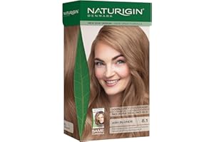 NATURIGIN Ash Blonde Hair Dye 8.1 | Permanent Hair Colour with Natural Ingredients | Ammonia Free | 100% Grey Coverage | Vegan | Cool Ash Blonde Colour | Natural Shine