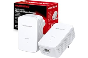 Mercusys MP500KIT AV1000 Gigabit Powerline Adapter Kit, Powerline Network Adapters Speed up to 1000 Mbps, 300 Meters Range, Easy Expansion, No Configuration Required, Package May Vary