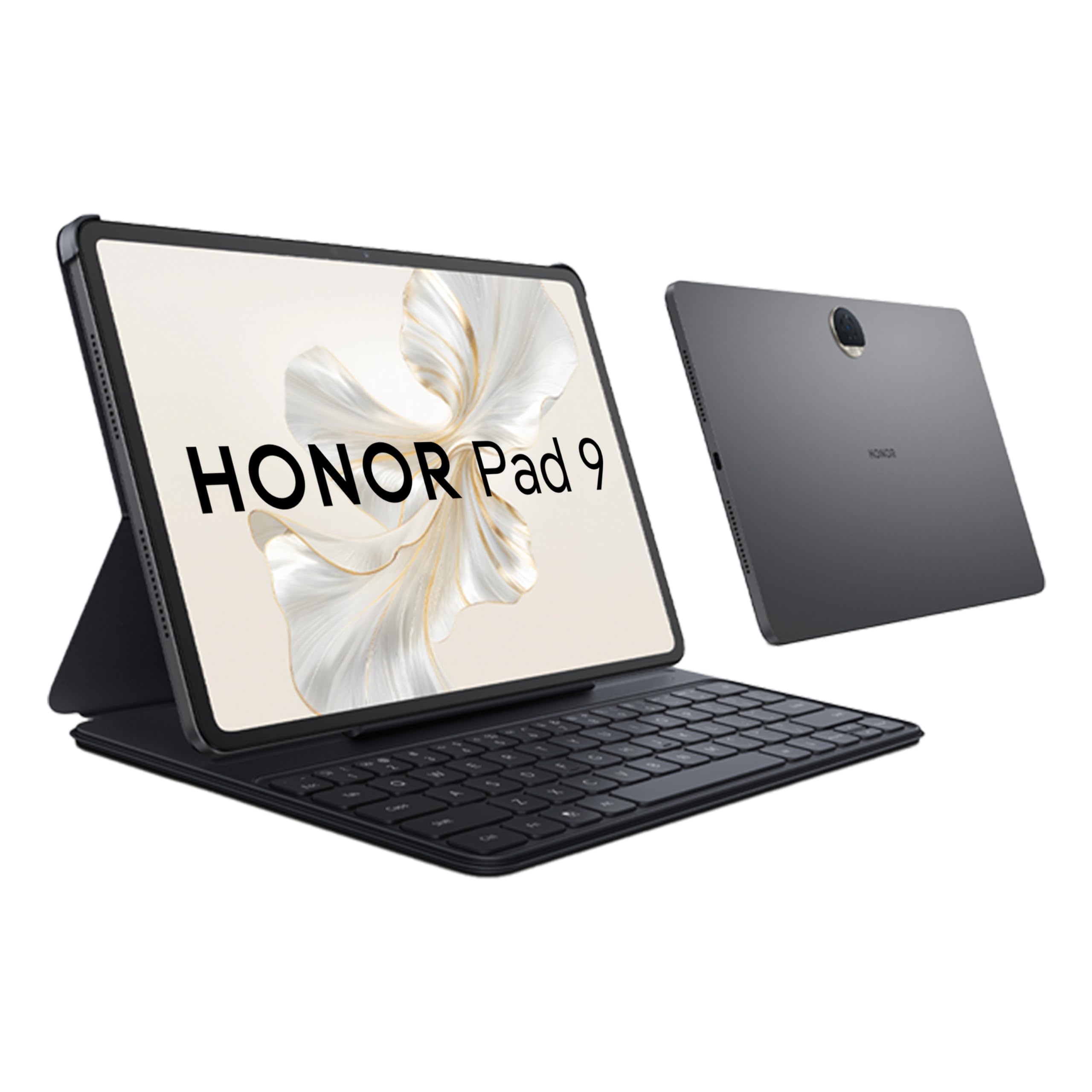 HONOR Pad 9 with Free Bluetooth Keyboard, 12.1-Inch 2.5K Display, 8GB, 256GB Storage, Snapdragon 6 Gen 1 (4nm), 8 Speakers, U