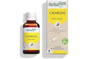 HerbalGem - Calmigem BIO - Contribue à combattre le stress - Complexe de gemmothérapie - 30 ML