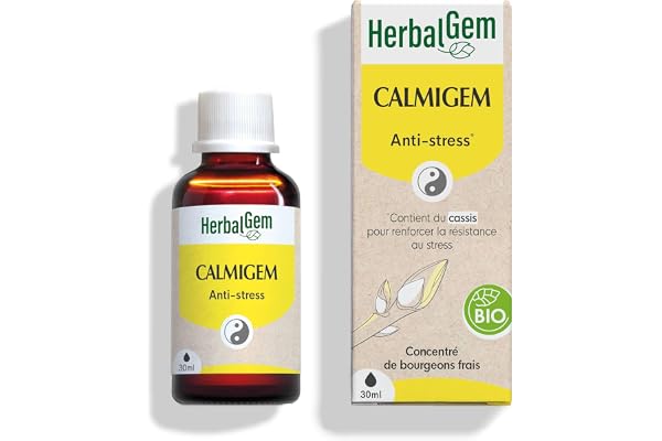 HerbalGem - Calmigem BIO - Contribue à combattre le stress - Complexe de gemmothérapie - 30 ML