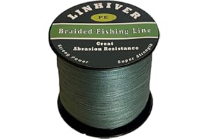 LinHiver filo da pesca intrecciato, forte forza, grande resistenza all'abrasione, diametro sottile, nessun stretch, memoria bassa e alta sensibilità (300m–1000m.10–100lb.4 volte/8 volte)