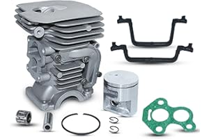 Mtanlo Kit de Pistón de Cilindro para Motosierra Husqvarna 435 440E 135 140 Jonsered CS2240,504735101 Pistón de Cilindro Junta de con Cilindro Junta de Carburador Cojinete de Agujas