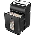 VidaTeco Cross-Cut Paper Shredder For Home Use, Heavy Duty 15-Sheet Shreds Paper/Card/Staple/Clip Office Shredder, Security Level P-4 Jam Proof System 20L Pullout Basket and Wheels (Black)