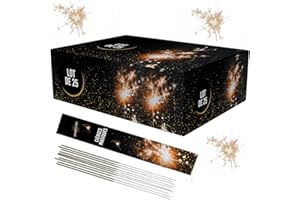 SPARKLERS CLUB Cierge Magique XXL Géant Modèle 48/70cm, durée 130 Secondes - Lot de 25 - Accessoire de Décoration pour Gateaux Anniversaire Enfant & Adulte, Cierges Magiques étincelante - Catégorie F1
