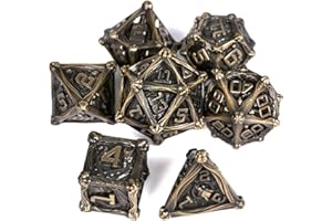 HKDZ Dnd Dice 7Pcs Set Ancient Bronze, Polyhedral Rpg Dnd Dice, D&d Dice For Role Playing Table Game Dungeons And Dragons Dice Mtg Pathfinder D&d Dice Set