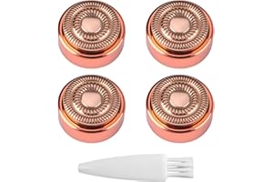 UOWW Hair Remover Replacement Heads Compatible with Finishing Touch Flawless Gen 2 Facial Hair Removal Tool, 4 Pack Rose Gold Plated Double-Ring Replacement Heads for Women, Smooth Safe Gentle Hair Removal