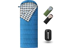 Bessport Sacco A Pelo Busta, Impermeabile Compatto Sacco a Pelo Invernale per 3-4 Stagioni per Campeggio Trekking, Escursioni, attività all'Aria Aperta