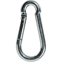 Chaise Pivotante à Ressort En Acier Inoxydable, Capacité De Charge 150 Kg - 2 Mousquetons, 1