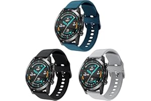 Hatolove Pasek 22 mm do Huawei Watch GT2 Pro 46 mm/Huawei Watch GT 46 mm/GT Active/GT 2 Pro/GT2e/GT 3/GT3 Pro/Huawei Watch 3/3 Pro/Galaxy Watch 3 45 mm/Galaxy Watch 46 mm/Gear S3, miękki silikonowy