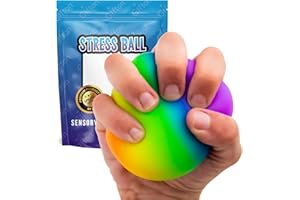 Gifton - Rainbow DNA Stress Relief Ball - Novelty Fidget Toy ADHD Anxiety Physio Therapy - Gift for Kids Adults Men Women Teen - Birthday Present for Girl Boy Christmas Stocking Filler