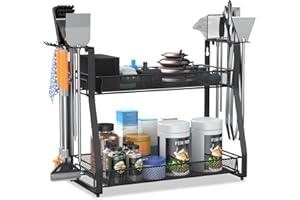 Pawfly Aquarium Tool Organizer, Detachable Metal Fish Tank Accessory Organizer, Aquascaping Tool Storage Rack for Terrariums, Shrimp Tanks & Planted Tanks, Fish Tank Maintenance Holder Shelf