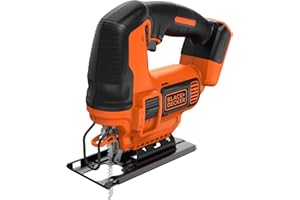 BLACK+DECKER BDCJS18N Sierra de Calar sin Cable Corte de 55 m en Madera 8 m en Acero Incluye 1 Hoja Para Corte en Madera 18V Negro Naranja No Incluye Cargador Ni Batería