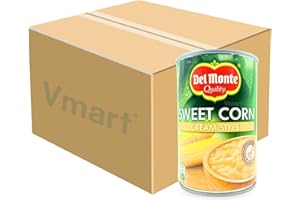 VMART Del Monte Sweet Corn Cream Style 425g (Pack of 24) 1 Case - Creamed Corn in Tin Easy Open Can