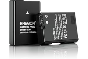 ENEGON EN-EL14 Rechargeable Li-Ion Batería para Nikon en-el14/el14a D5600 D5100 D5200 D5300 D5500 D3100 D3200 D3300 D3400 D3500 Coolpix P7000 P7100 P7200 P7700 P7800 Digital Camera