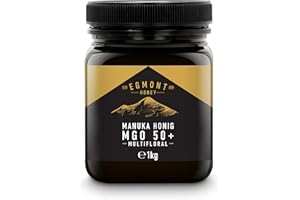 ‎EGMONT HONEY Egmont Honig Manuka Honig 50+ MGO 1kg | Zertifizierter MGO-Inhalt | Roher Honig 100% Natürlich | Hergestellt in Neuseeland