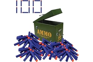 Tactipro Recarga de dardos de espuma compatibles con pistolas Nerf. Incluye una caja de juguetes táctica, lata de almacenamiento de munición para balas Nerf, otros accesorios Nerf Army Toys o como una