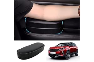 Coleya Apoyabrazos de Coche Compatible con Peugeot 3008 5008 Citroen C5 Aircross DS 7 Crossback 2017-2023, Almohadillas de Soporte de Codo, Caja de Almacenamiento de Puerta Ajustable Altura (Negro)