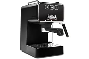 Gaggia Espresso Evolution Black | Regolatore temperatura caldaia PID | Macchina da caffè Made in Italy | Pre-infusione automatica | Portafiltro da 53 mm | Macchina per espresso a pompa | Americano,