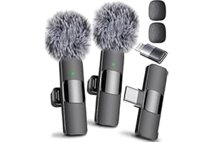 Mini Mic Pro (Latest Model) - Professional Wireless Microphone for iPhone, iPad, Android, Lavalier Microphone for Video Recording - iPhone Mic Crystal Clear Recording with USB-C for Content Creators
