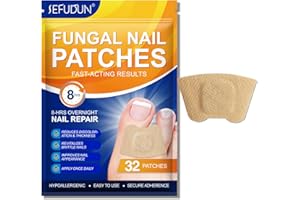 QLIGES Toenail Fungus Cleansing Extra Strength- 32pcs Fungal Nail Patches 8-Hour Overnight Nail Repair Effortless Hydrogel Nail Care And Repair for Damaged Nails