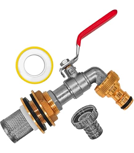 Kunststoff-Zapfhahn Für Regentonne – 1/2" NPT Auf 3/4" GHT, Hoher Durchfluss