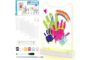 Herefun Kit Empreinte Main Pied Bebe Famille Pour 4, Kit Empreinte Bebe Personnalisé Cadeau Naissance Fille Garcon, Cadre Empreinte Famille Peinture Bebe, Baby Shower Coffret Naissance (B)