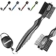 prowithlin Golf Club Cleaner and Brush 2 in 1, Retractable Zip-line Metal Buckle & Sharp Pick, Oversized Brush Head Wire Bristles