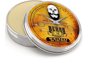 THE BEARD AND THE WONDERFUL Whisky on the Rocks Baume Barbe Big 30ml condition, adoucit, anti-frisottis tout naturel avec beurre de karité jojoba et huiles de chanvre