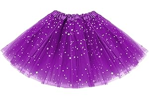 KEREDA Girls Tutu Skirts Sparkle Sequin Dresses 3 Layers Dance Toddler Baby Tulle Star Costume for Girls 2-8 Years