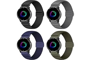 VELULYX Nylon Magnetband kompatibel mit Garmin Venu 2 Plus, 20mm elastisches Band Für Garmin Venu Sq/Sq Music/Venu Sq 2/Sq 2 Music/Venu/Vivoactive 3/Vivoactive 5/Vivomove HR/Forerunner 55 245 645