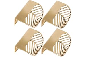 Ouitble Kabinettgriffe, 4 Stück Blattform Kabinettgriffe Messing Gold Möbelgriffe Küchentür Schubladengriffe für Zuhause, Küche, Schlafzimmer usw.