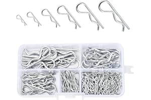 EMPEROCH Klipsy R, kołki meczowe, zawleczka, 100 sztuk Zawleczka ocynkowana, stal węglowa szpilki do ciągników, systemy blokujące ciężarówki, 6 rozmiarów