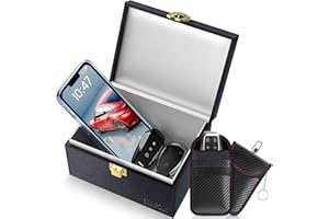 ‎SAMFOLK Samfolk Keyless Go Schutz Autoschlüssel Box Groß, Schlüsselbox Faraday Box RFID Funkschlüssel Abschirmung Box und 2 STK RFID Schlüsseltasche