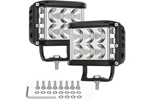 ‎WILLPOWER Willpower 2 Pcs LED Arbeitsscheinwerfer, 4 Zoll 60W led bar 12v für Auto Bagger Anhänger Traktoren LKW SUV Offroad