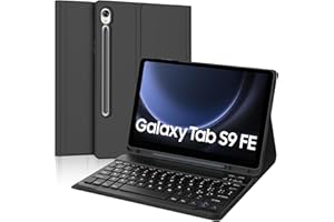 IVEOPPE Tastiera per Samsung Galaxy Tab S9 FE/S10 FE 10.9"/S9 11", Cover Tastiera Italiana Bluetooth Rimovibile per Samsung Galaxy Tab S9 2023/S9 FE 2023/S10 FE 2025, Nero