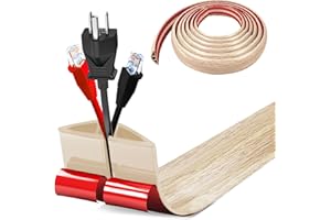 BOCGUY Canaleta de cable flexible pequeña, autoadhesiva para suelo, puente de cable flexible, 5Mx5cm, cubierta de cable, protección de cable, conducto de cable, fácil de cortar, montaje para todos los cables
