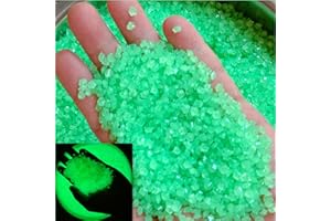 pclapora 6000 Stück Leuchtsteine, Leuchtsteine Garten, Leuchtende Steine, Kieselsteine Leuchten, Sand Leuchtende Kleiner Kies für Gartengehweg Deko, Pflanzen, Topf, Aquarium Gartenarbeit Dekorsteine