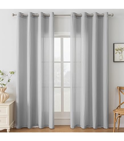 Tenda A Pannello No. 918 Tayla Effetto Lino – Semitrasparente, 127x213 Cm, Rosa Cipria - 4