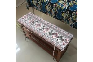 Waigg Kii Garden Bench Cushion 2 3 Seater Thick Bench Cushions Pad 100/120/150cm,Thick Long Bench Chair Cushion Pad for Dining Patio Swing (150 * 35 * 4cm,G)