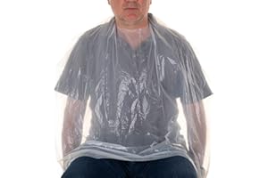 XARA Capas Desechables Peluqueria - Capas de Tinte Peluqueria Desechables - Color Blanco - 110x80 cm Polietileno Resistente - Protección y Estética