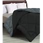 Cloth Fusion Pacifier 2nd Generation 200GSM Microfiber Reversible AC Comforter for Double Bed - (90"x100") Inches, Black…