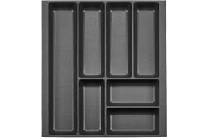 Orga-Box 2 Besteckeinsatz Tiefe: 461 x Breite: 409 mm anthrazit mit Canvas Struktur für 50er Nobilia Schublade bis 07/2012 (BITTE MESSEN SIE IHR SCHUBLADENINNENMAß!)