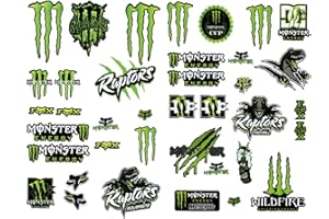 GOBFAR Adhesivo de Motocicleta, Calcomanía monstruo, Racing Decal Sticker Pegatinas Moto Patrocinadores, Pegatina Casco Moto, Motocross Stickers, Pegatina Monster Energy, para Motocicletas, Cascos, Motos