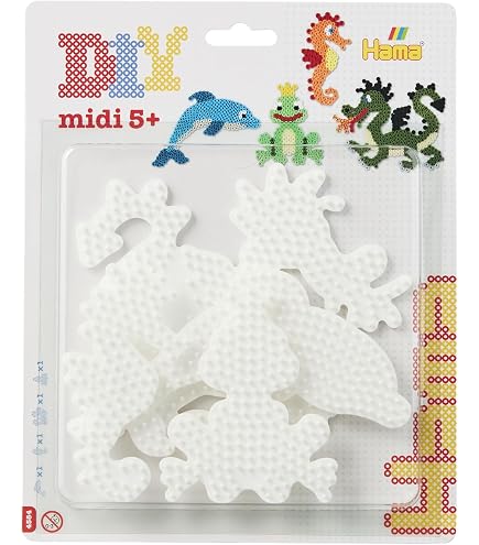Perles à Repasser Hama - 3 Plaques Motifs (poupée, Fleur, Papillon) - Activité Manuelle Enfant
