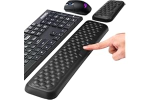 Zaxiva Handballenauflage für Tastatur und Maus, Ergonomisches Memory Foam Handgelenkstützen Set, Mit rutschfest PU Leder Wrist Rest für Büro, Gaming, PC Computer, Laptop - Schwarz